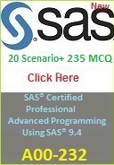 A00-231 SAS® Certified Professional: Advanced Programming Using SAS® 9.4