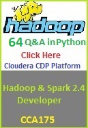 CCA175 Cloudera Certification Hadoop and Spark Developer on CDP (PySpark and Python)